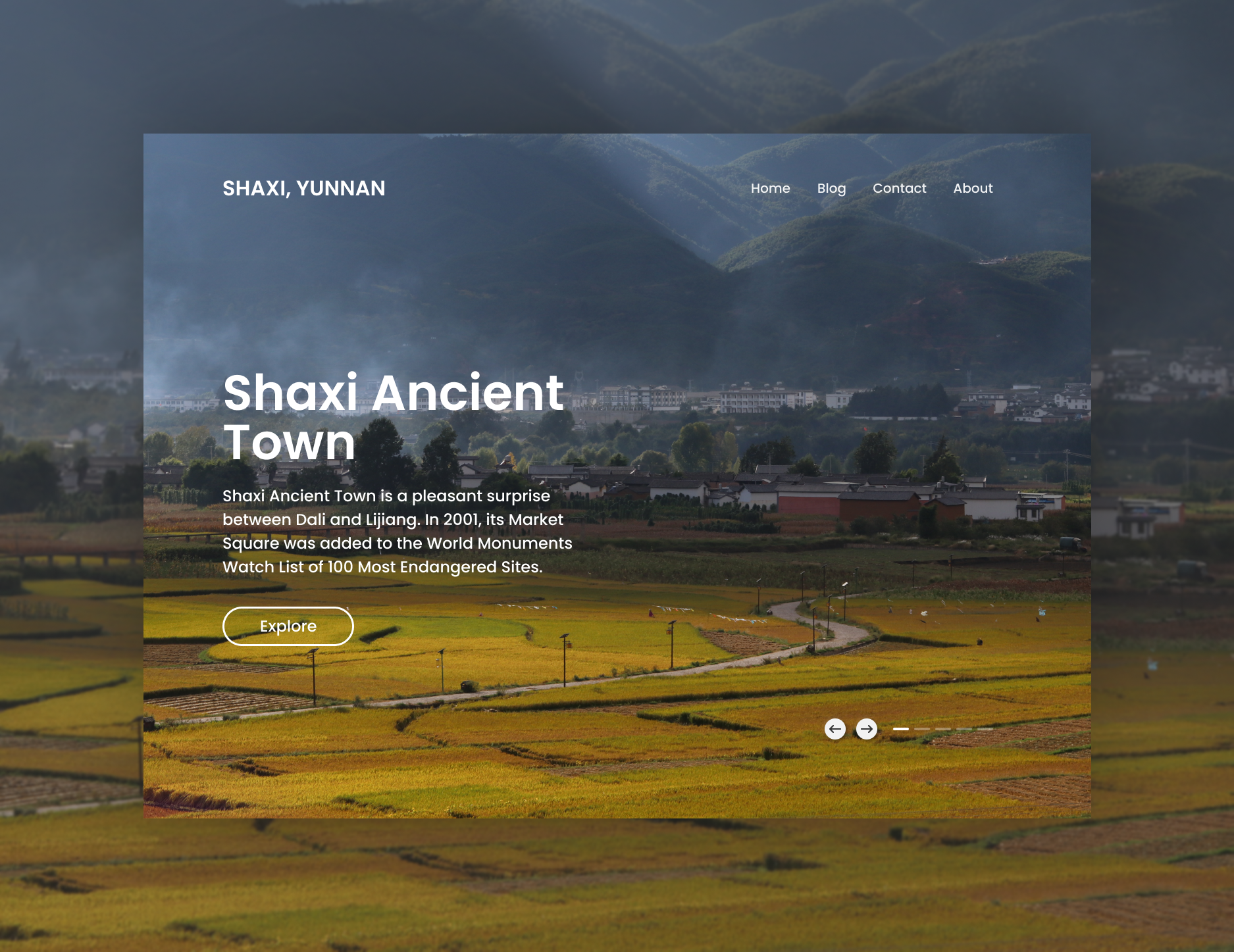 Shaxi Ancient Town Website