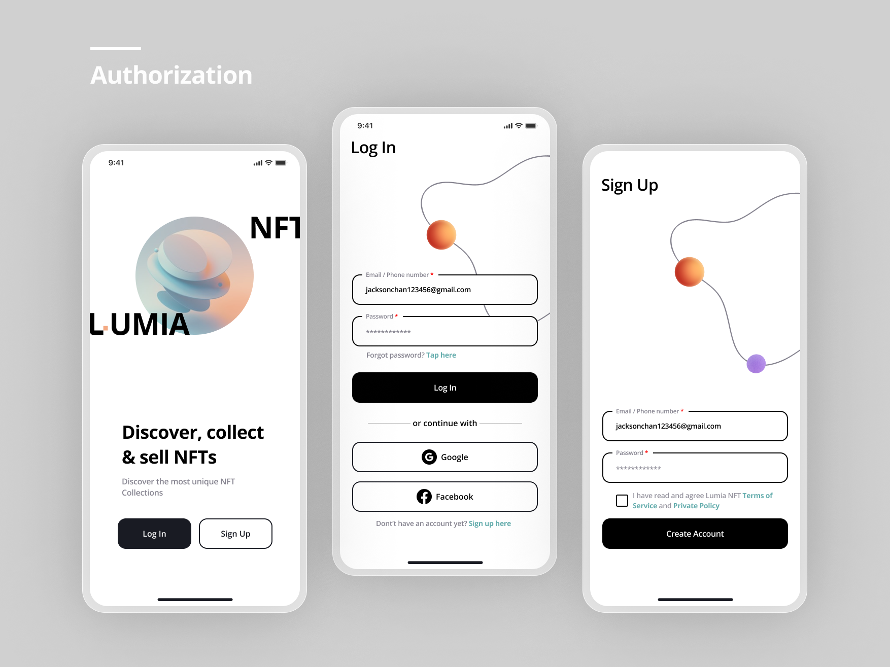Authorization Screens