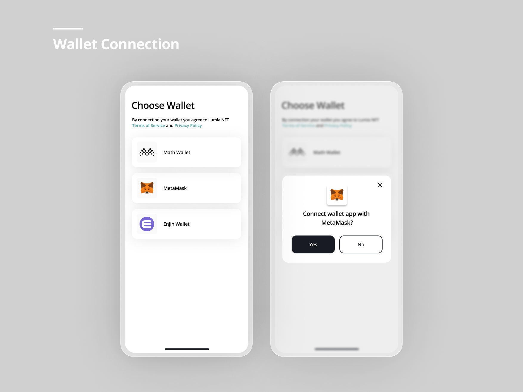 Wallet Connection Screens