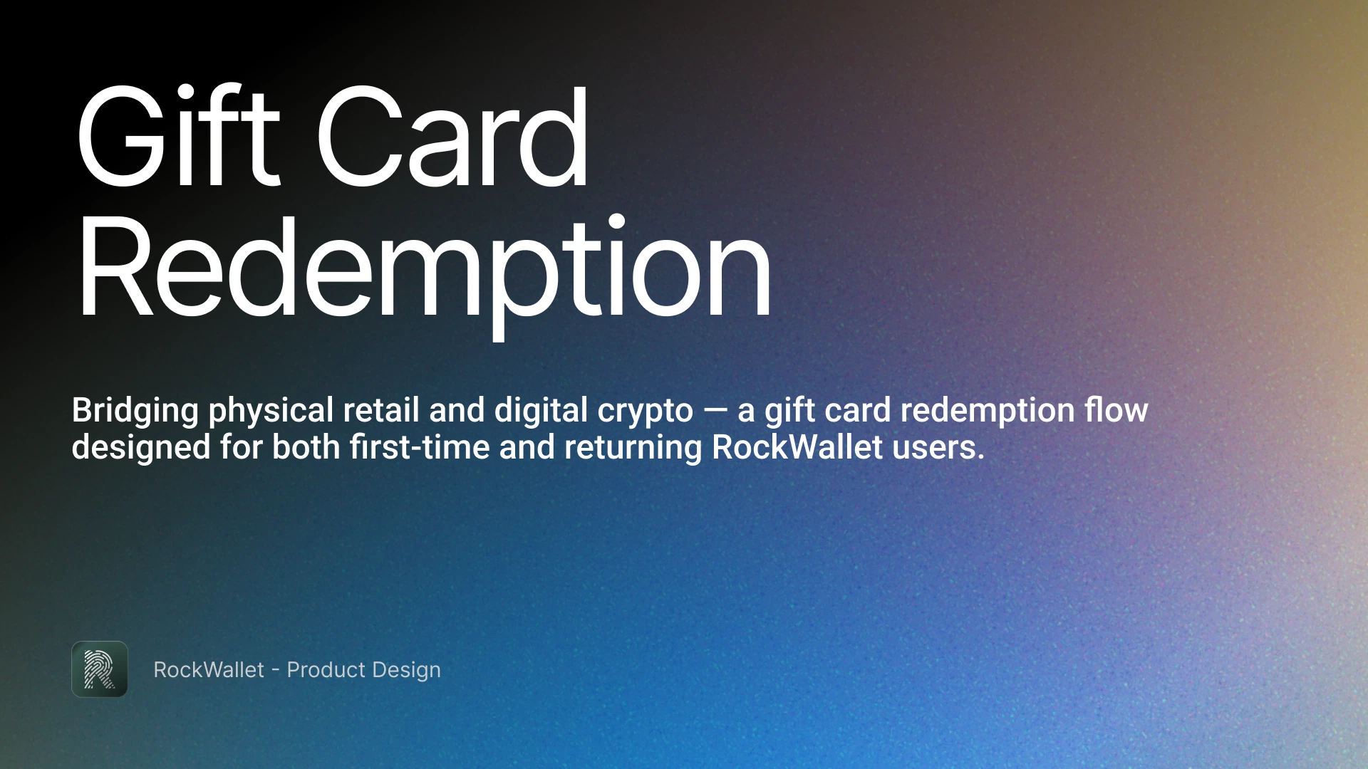 Gift Card Redemption Flow