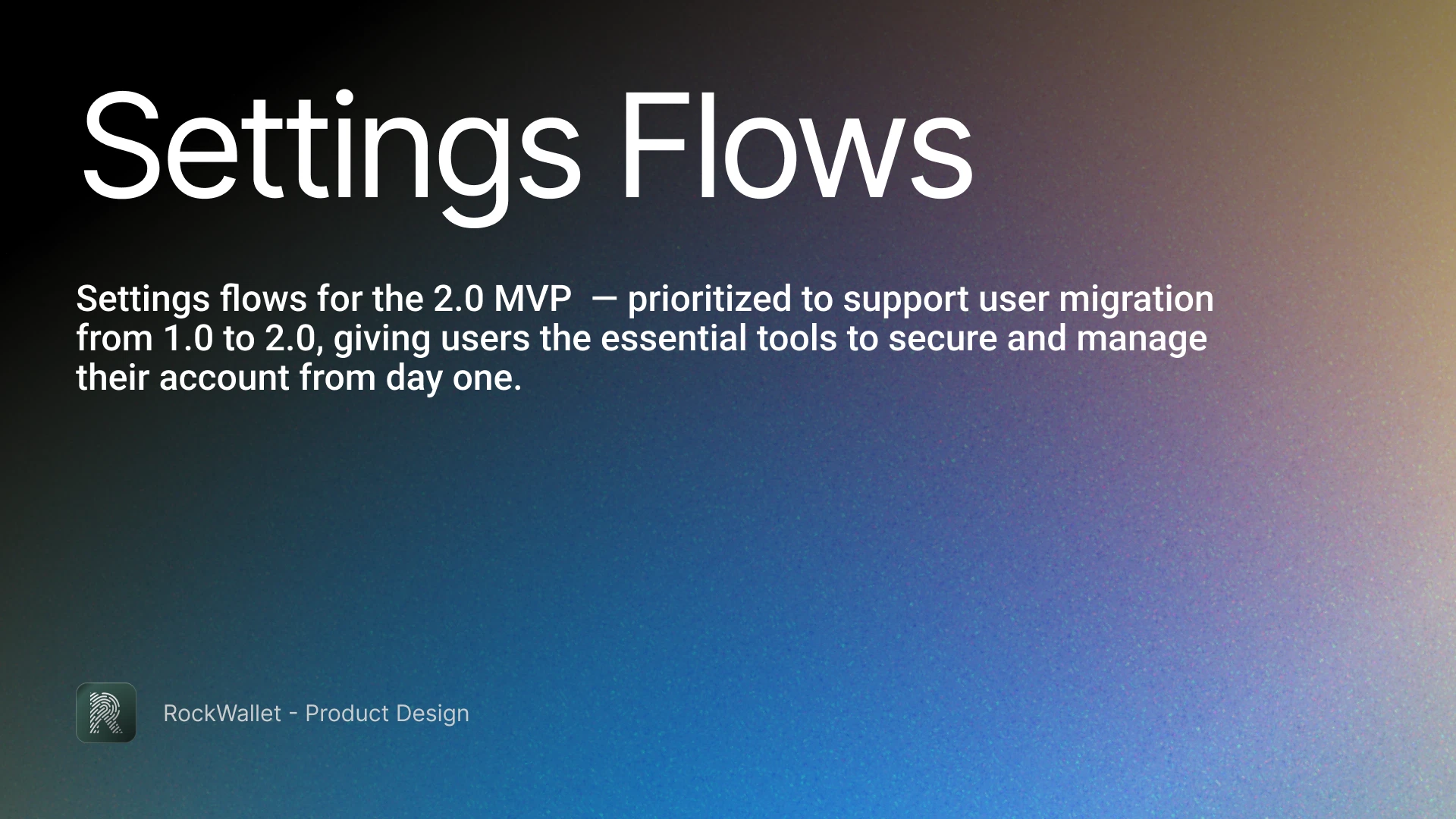 Settings Flows
