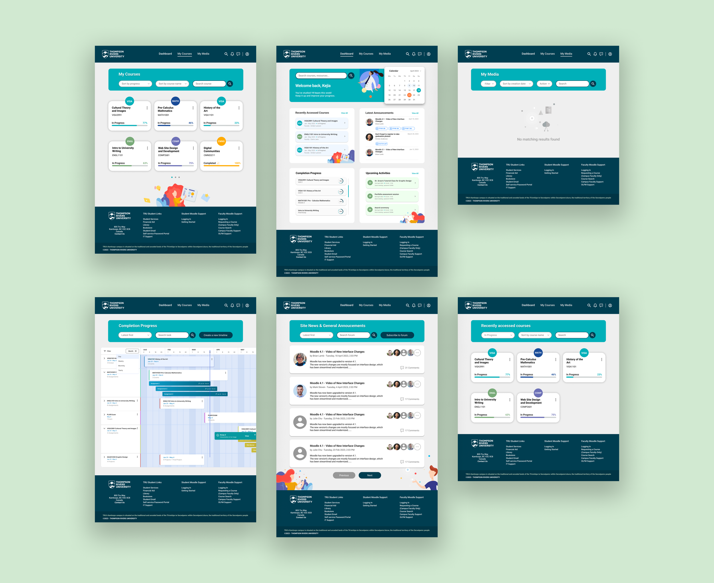 TRU Moodle Dashboard Redesign Cover
