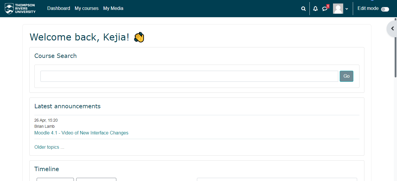 Existing Moodle 1