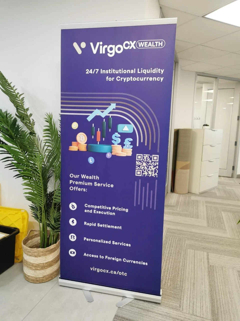 Printed VirgoCX Wealth Roll-up Banner