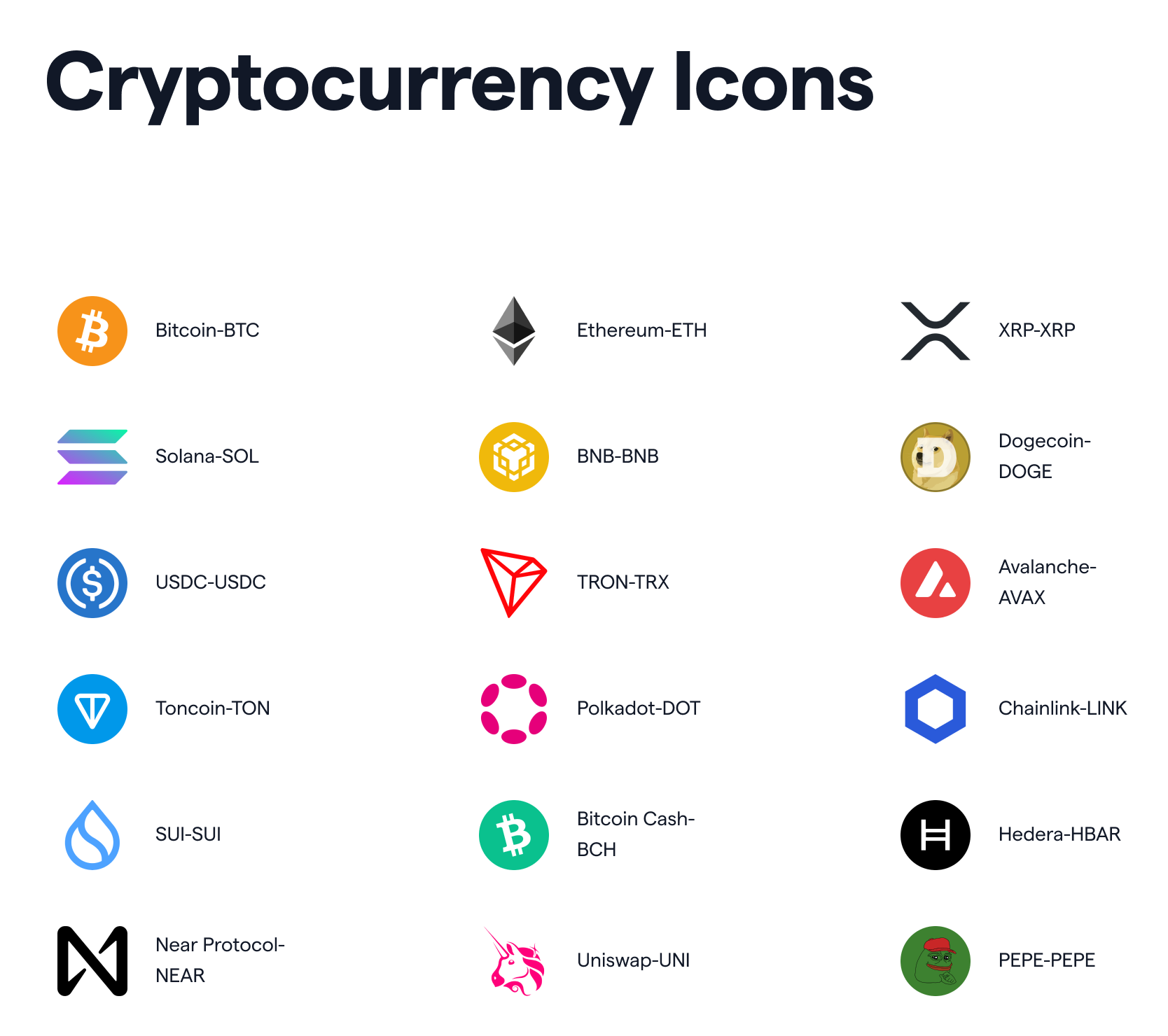 Crypto icons